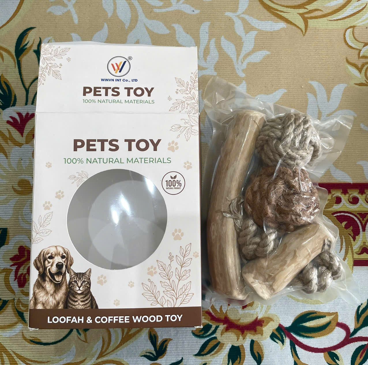 Sample paper gift box for private label coffee wood dog chews