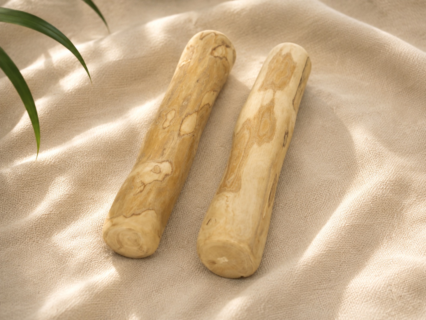 Unbranded coffee wood chews ready for laser logo engraving
